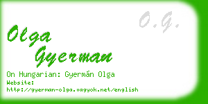 olga gyerman business card