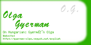 olga gyerman business card